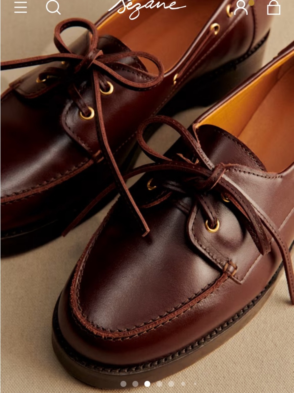 Sézane Caroline loafers in brown - Picture 3 of 7